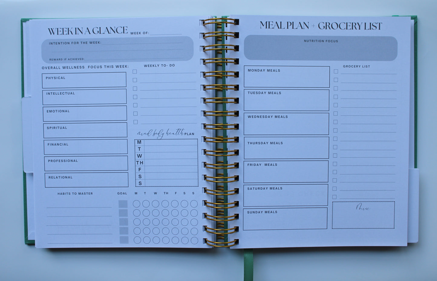 4 Pack Year Supply NEW Run My Life Health and Wellness Journal + Planner